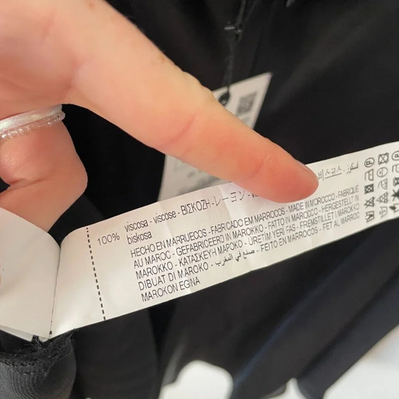 Zara Satin Effect Fluid Cowl Neck Mini  Dress NWT Black Size Medium - Picture 9 of 9